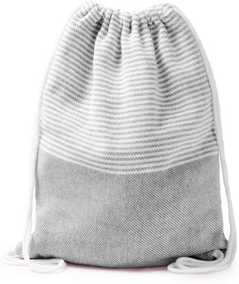 Sac à dos paréo personnalisé en coton recyclé Madeira gris TAILLE UNIQUE ADULTE