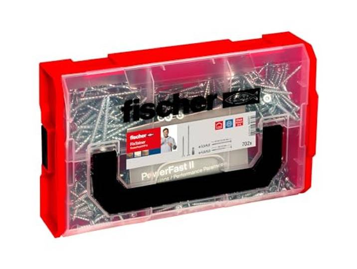 fischer FixTainer PowerFast II PZ Houtschroeven Assortiment 700 Stuks