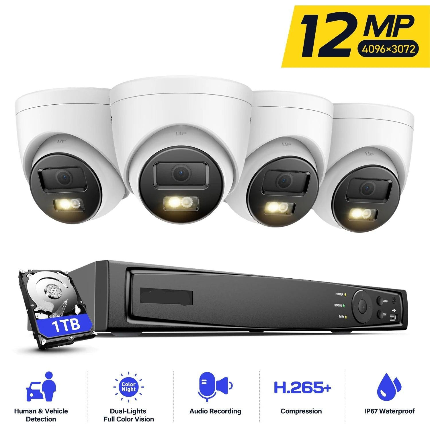Selius 12MP Beveiligingsset met CCTV Bewakingscamera