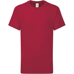 KIDS ICONIC 195 T | T-Shirt für Kinder – 100 % Baumwolle, Classic Fit, Unisex, Rundhals, Bequemes Basic Shirt für Alltag, Schule & Freizeit, cranberry, 116