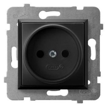 Ospel ARIA Gniazdo pojedyncze czarny metalik (GP-1U/m/33) (GP-1U/M/33)