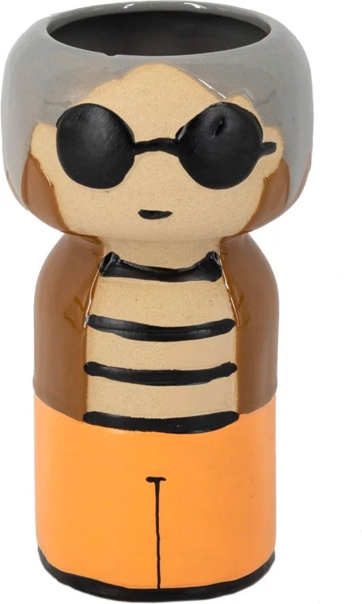 Aardewerk Kokeshi Doll vaas