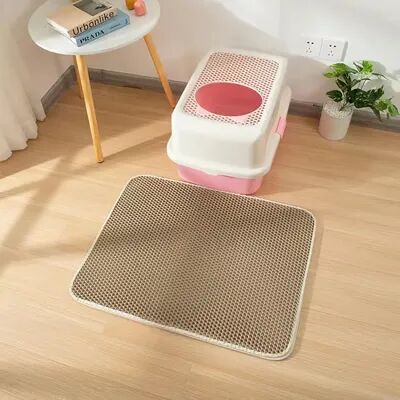 Quick Pick Pro PawClean Cat Litter Mat Double Layer Waterproof Litter Trapping Mat For Clean Floors khaki 30x45cm