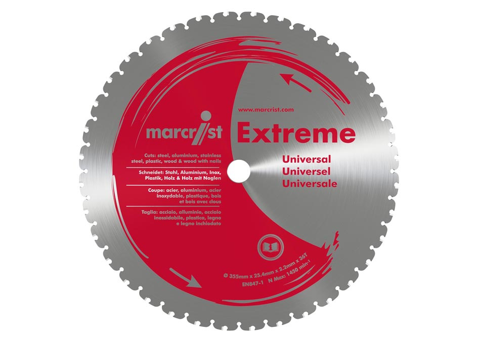 MARCRIST Kaltkreissägeblatt Extreme 355 x 25.4mm Universal 00201611