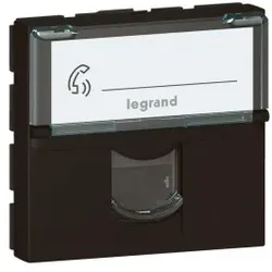 Legrand 079176L Mosaic Einsatz 1x RJ45, Kat. 6, Farbe: Schwarz