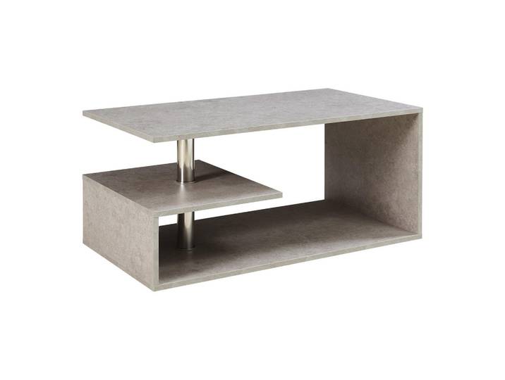 [en.casa] Couchtisch Haarlem 50/90/41, Graubraun, Holzwerkstoff, Beton Optik, Rechteckig, 50x41x90 cm, Wohnzimmer, Wohnzimmertische, Couchtische