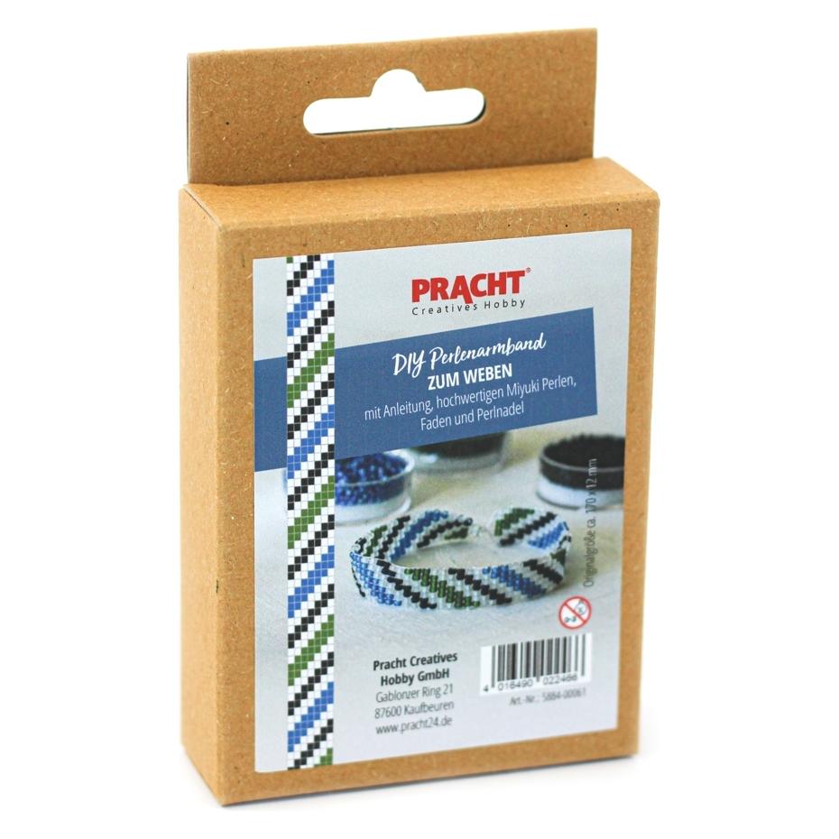 Pracht Bastelset DIY Perlenarmband weben blau/grün/weiss (72003150)