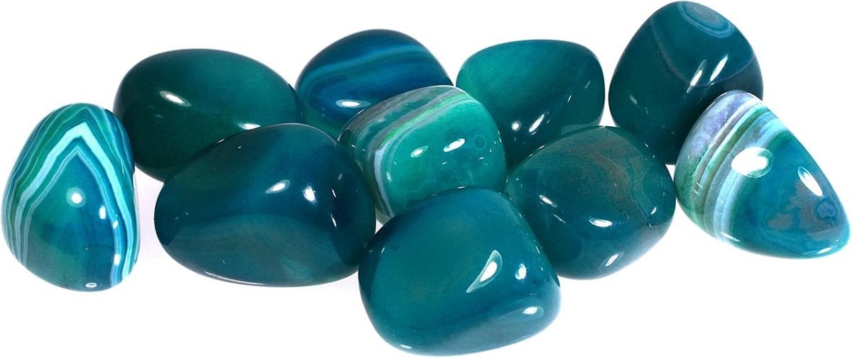 Turquoise Agaat Trommelsteen (20-25mm) - Losse Edelsteen