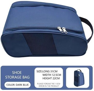 Uplift Treasures Breathable Golf Shoe Bag Portable Sports Shoe Storage Bag navy Blue