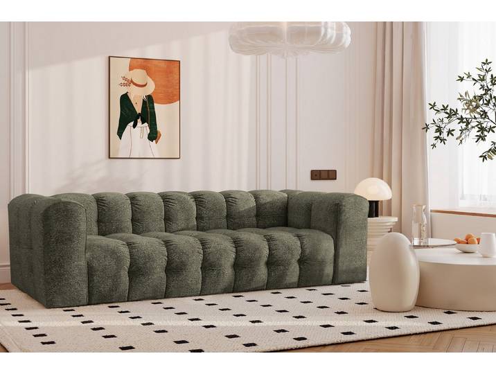 Kaiser Möbel 4-Sitzer Sofa Komfort Couch BALOO, stoff Schenille & Bouclé, modernes Design, Water-Repellent-Bezug, langlebige Konstruktion