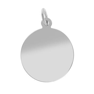Anhänger mit Gravur AKZENT "Mazza" aus 925 Sterlingsilber, rhodiniert, langlebig", silber (silberfarbig), Schmuckanhänger, Herren, Silber 925 (Sterlingsilber)