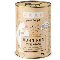 grau Hund 400 Gramm Hundenassfutter 6 x 400 Gramm Huhn Pur