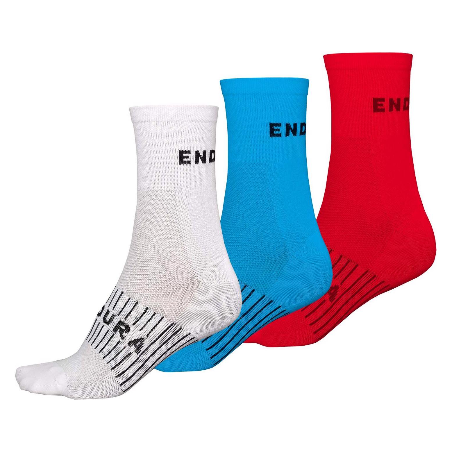 Endura Coolmax Race Socken (Dreierpack) (L) (E1263WH/L-XL)