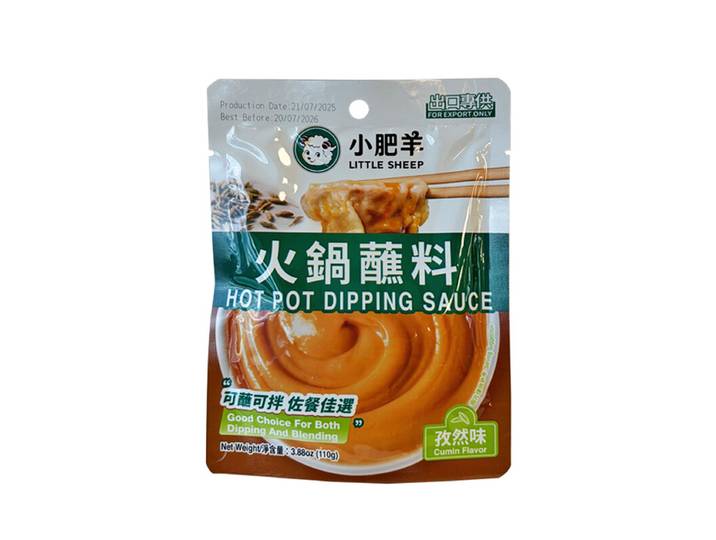 Little Sheep Sauce de trempage pour fondue chinoise, saveur cumin, sachet 110 g