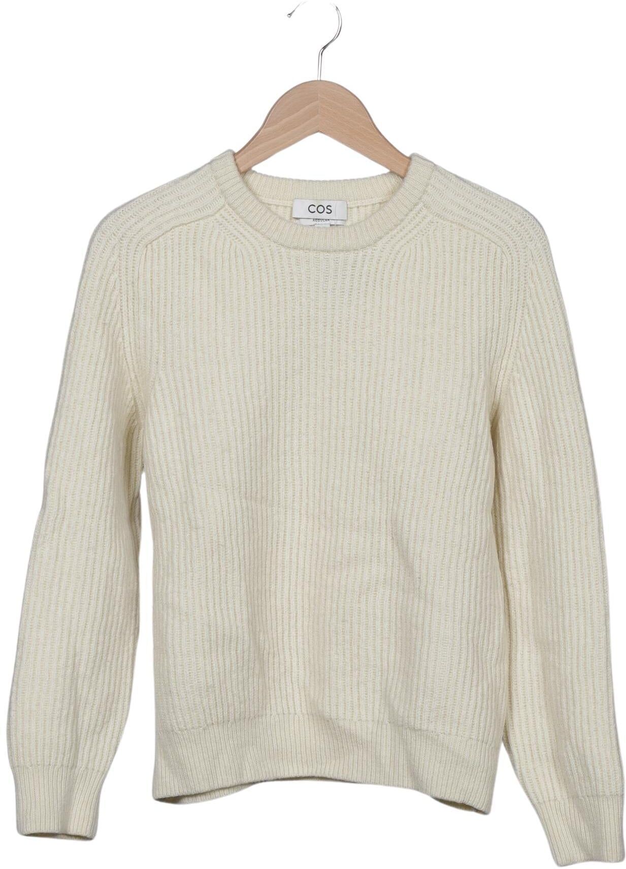 COS Damen Pullover, Cremeweiß, Gr. M, Wolle - Second Hand