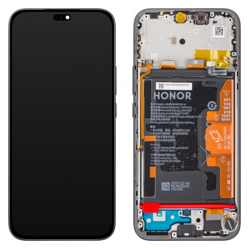 Honor Display Unit für 400 Lite, with Battery, Velvet Black (Display, Honor 400 Lite) (0235ANSY, 0235ANTC)