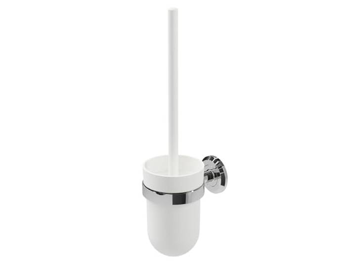 VIGOUR WC-Bürstengarnitur one verchromt – Wandmontage, Kunststoffeinsatz matt, Bürste inkl., verdeckte Befestigung, herausnehmbarer Becher für leichte Reinigung, platzsparend & hygienisch