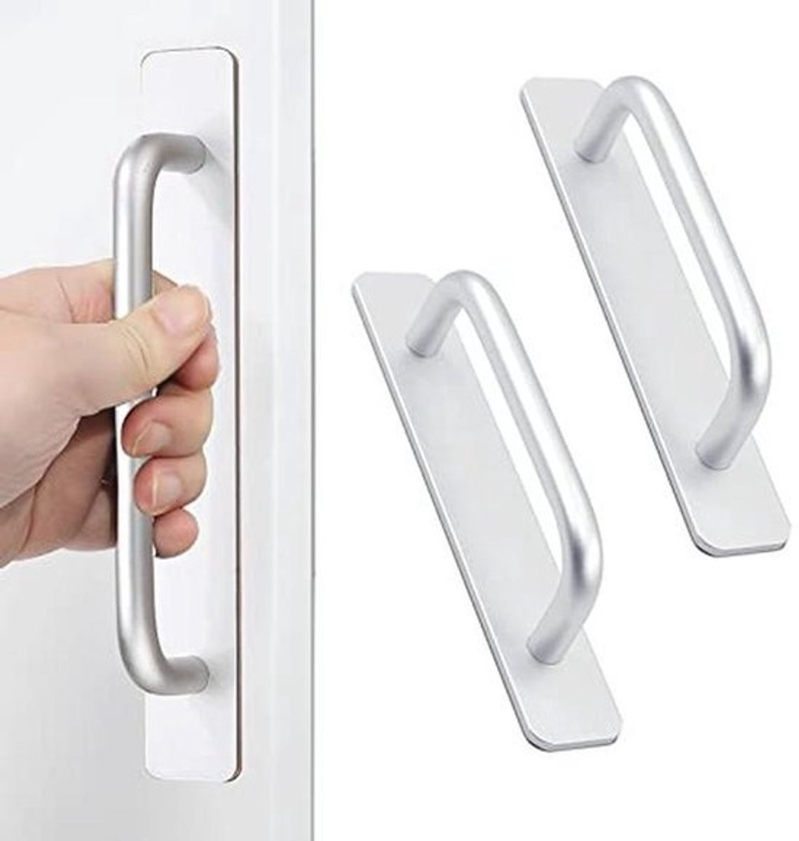 Zelfklevende Meubelgrepen 2 Stuks - Aluminium Kastgrepen en Ladegrepen - 148 mm - Zilver