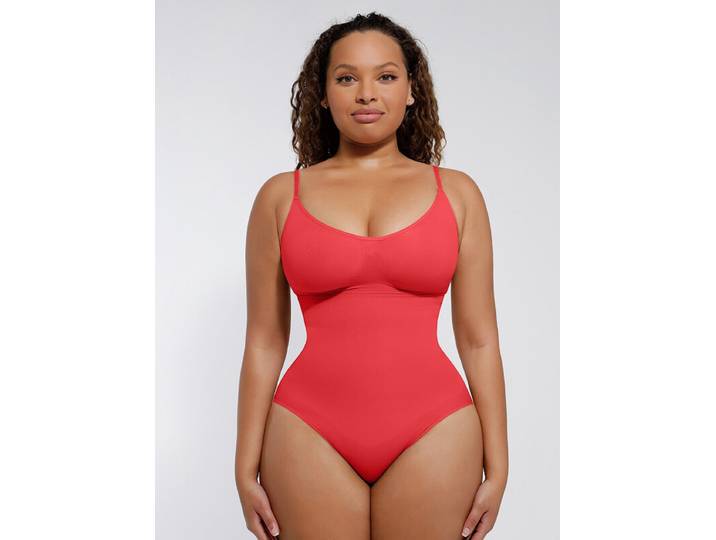 Feelingirl Corselet sans coutures pour le quotidien - M/L - rouge