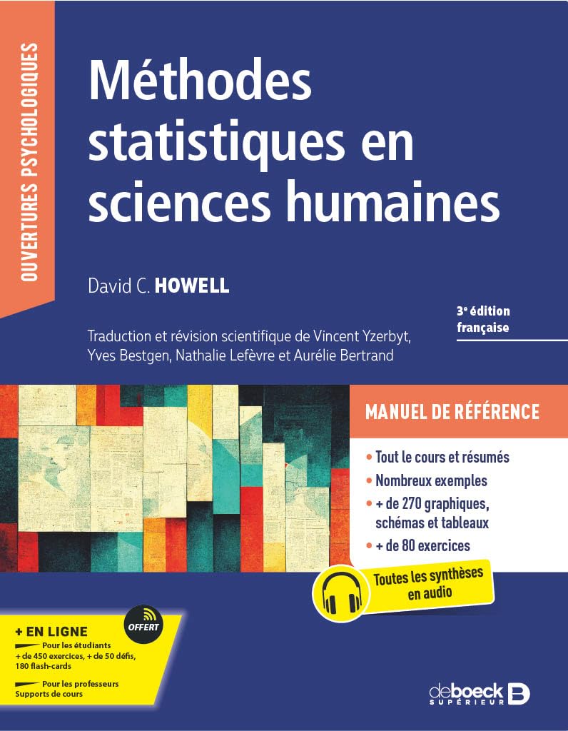 Howell, David C. - Méthodes statistiques en sciences humaines - Preis vom 10.10.2026 11:48:34 h