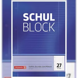 BRUNNEN Schulblock A4 Lineatur 27 50 Blatt 1052527