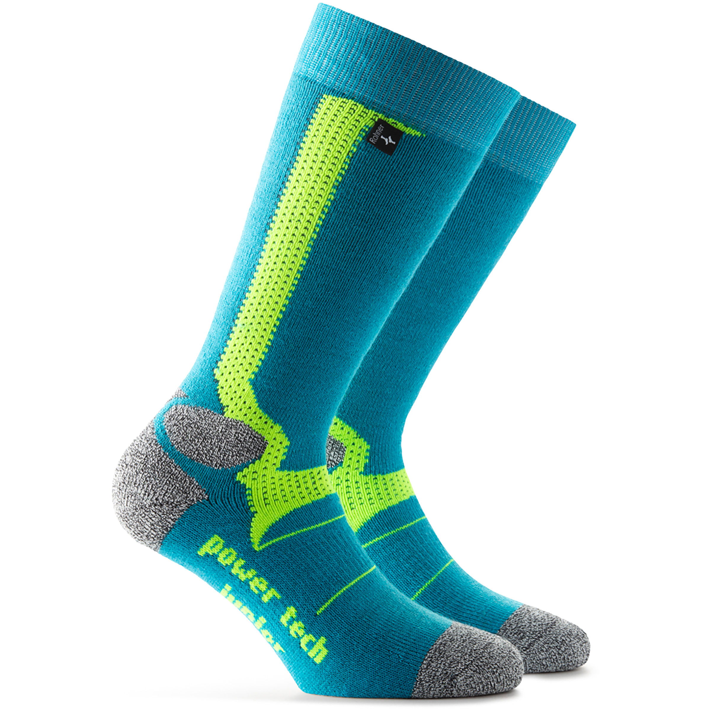 Rohner Power Tech Kinder Skisocken tuerkis Größe 27 Trekking Atmungsaktiv