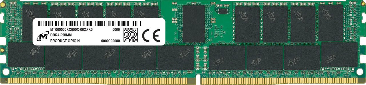 32GB (1x32GB) MICRON RDIMM DDR4-3200, CL22-22-22, reg ECC, single ranked x4