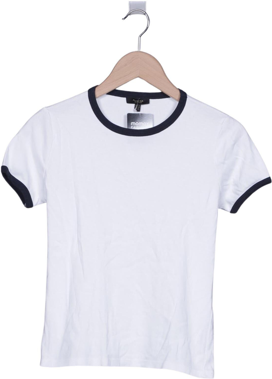 Massimo Dutti Damen T-Shirt, Mehrfarbig, Gr. S, Baumwolle - Second Hand