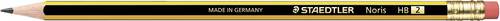 STAEDTLER Bleistift Noris 122-HB HB Radierer gelb/schwarz