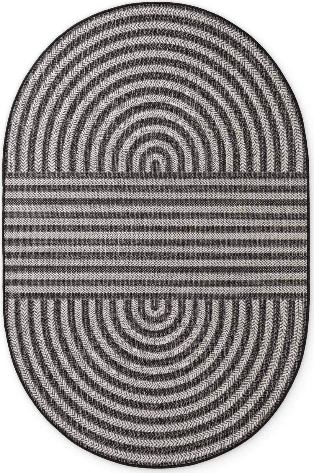 Hanse Home Collection ovaal vloerkleed abstract modern voor woonkamer en terras, polypropyleen