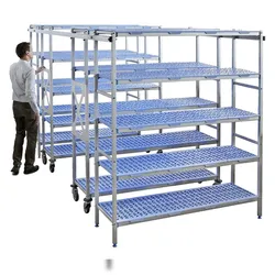 Tournus Ausstattung Feste Einheit für ein verfahrbares Regal mit 5 Ebenen aus Aluminium 205 x 115 x 50 cm Tournus - PLN1150MR