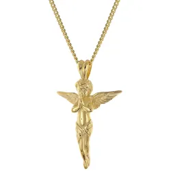 trendor 28162 Kreuz-Anhänger Gold 333/8K an vergoldeter Silberkette, 45 cm