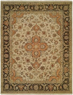 KALATY Traditional Brown Hand-Knotted Wool Area Rug