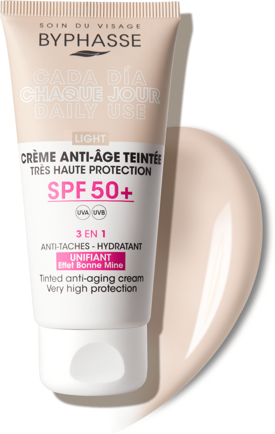 Byphasse Anti-Aging Facial Cream With Color SPF50+ 50 ml Light