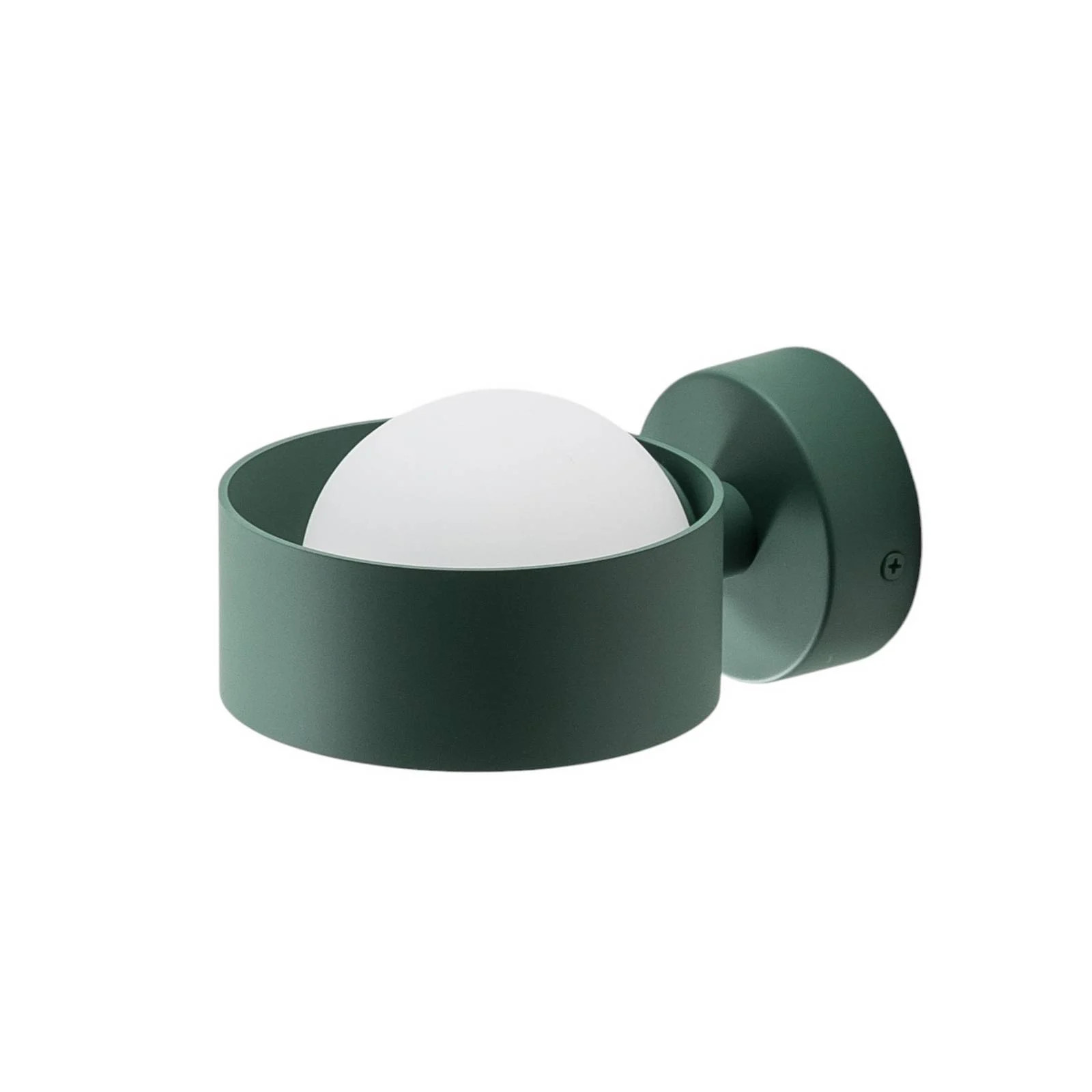 Argon Wandlamp Mado, Dimbaar, Groen en Wit, Modern Metaal en Glas