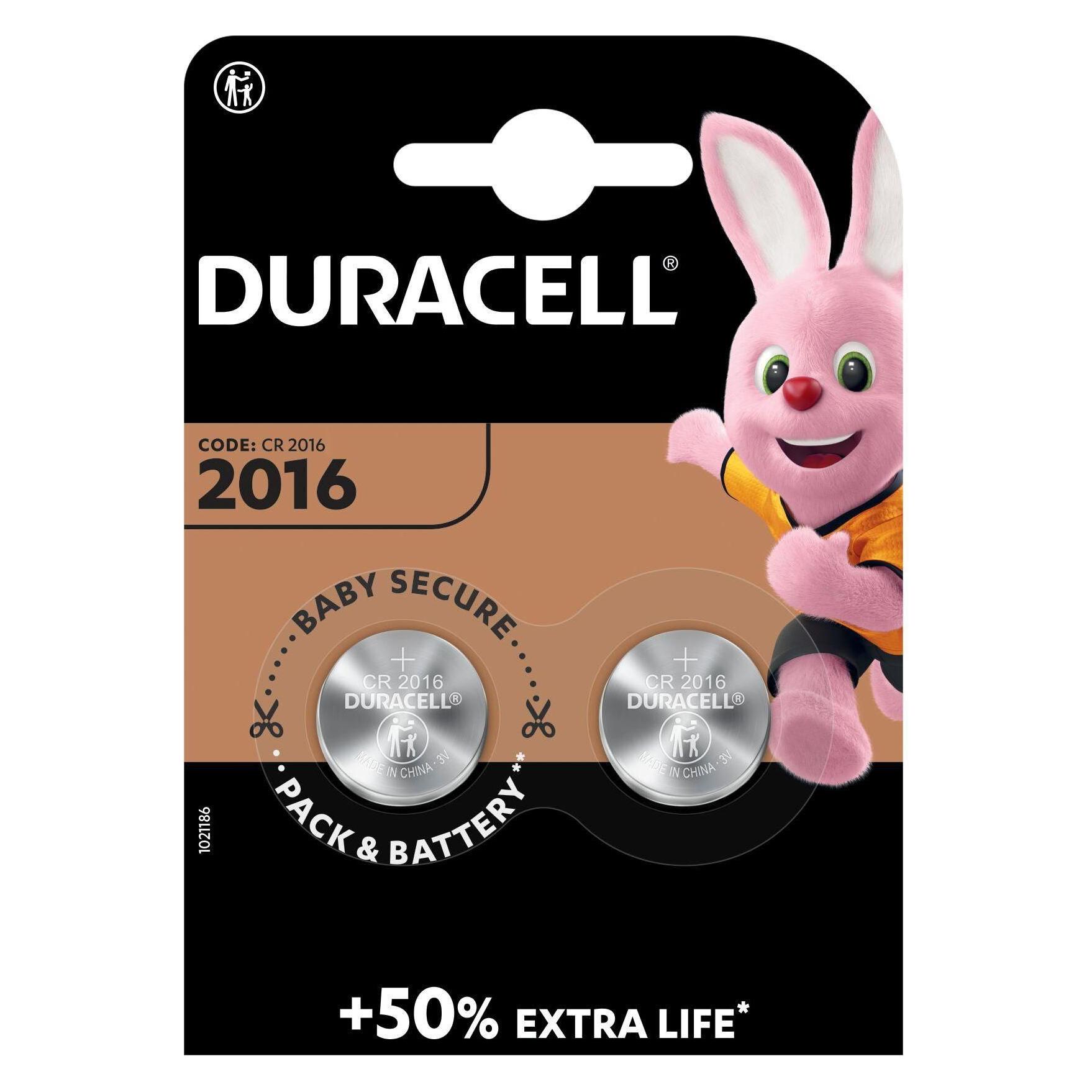 Duracell Knopfzellen (2 Stk., CR2016, 72 mAh) (CR2016 B2)