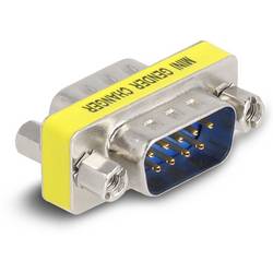 Delock 66464 VGA Adapter [1x D-SUB-Stecker 9pol. - 1x D-SUB-Stecker 9pol.] Silber, Gelb vergoldete Steckkontakte