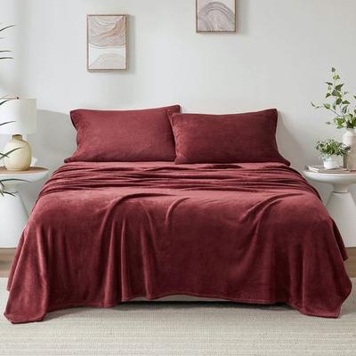 Jla Home/E & E Co. Ltd Soloft Microplush Sheet Set, Full / Double, Ruby