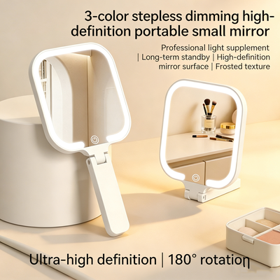 Fusion Finds LED Makeup Mirror Rechargeable Portable Vanity Mirror With Touch Control & 180 Foldable Stand LED Makeup Mirror Rechargeable Portable Vanity Mirror With Touch Control & 180 Foldable Stand