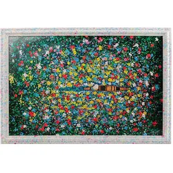 KARE DESIGN Wandbild Floating Flowers 57726 Stoff Rosa 167 cm