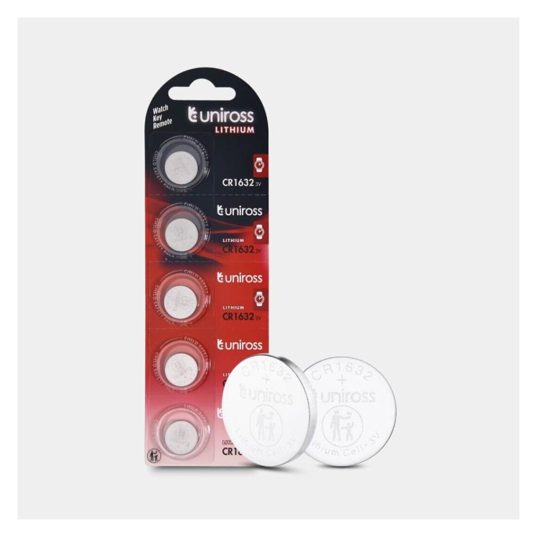 Uniross Lithium Button CR1632 3V - SP5 (5 Stk., CR1632) (U5CR1632)