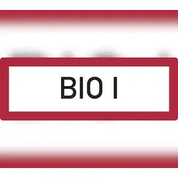 Feuerwehrschild, BIO I - DIN 4066 - 297x105 mm Folie selbstklebend