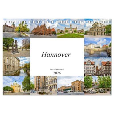 Hannover Stadtansichten (Tischkalender 2026 DIN A5 quer), CALVENDO Monatskalender