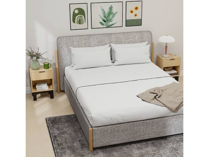 HOMCOM Ensemble 2 Tables de Nuit Modernes Chêne avec Tiroir