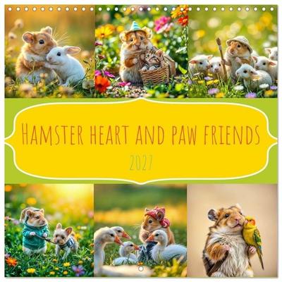 Hamster heart and paw friends (Wall Calendar 2027 12 × 12 Inch) CALVENDO 12 Month Wall Calendar