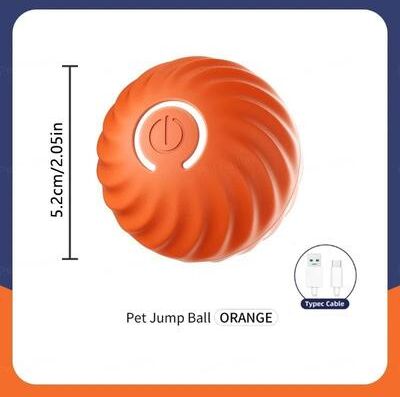 Uplift Picks Smart Interactive Dog Toy Ball Automatic Moving Electronic Pet Toy orange