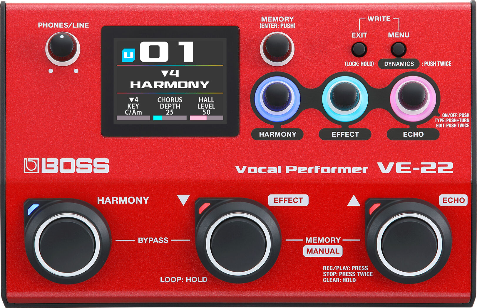Boss VE-22 VOCAL STAR Processador Multi-efeitos para Voz TOP-SELLER