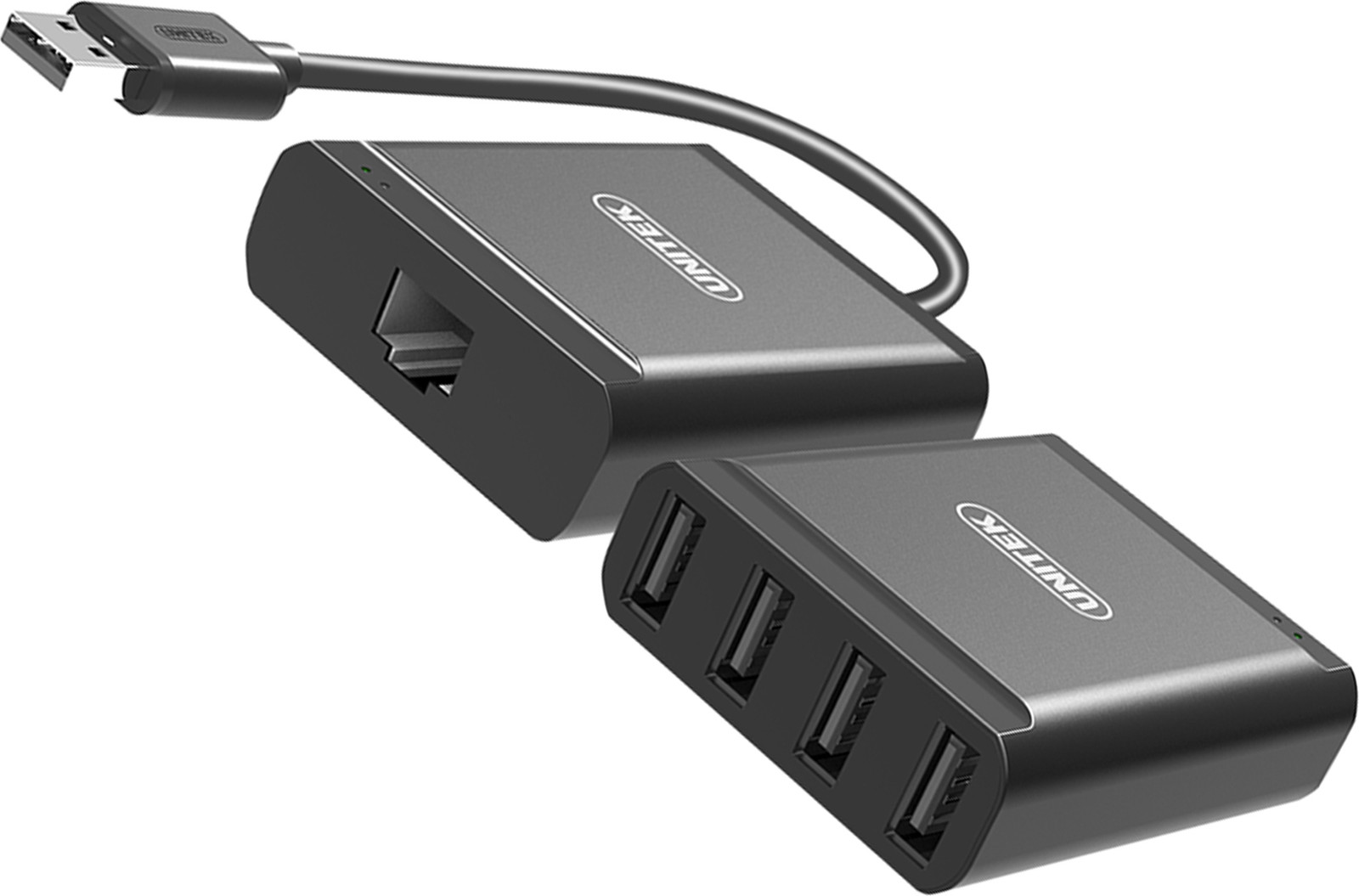 Unitek Y-2516 USB 2.0 naar RJ-45 Adapter, 480 Mbit/s, Zwart
