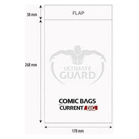 Ultimate Guard UGD020020 - Comic Bags Current Big, 100 Stück (100x) (UGD020020)