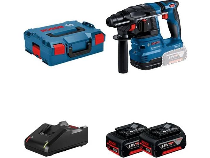 BOSCH Professional 611924002 BOSCH Professional GBH 18V-22 Akku-Bohrhammer-Set 18\,0 V\, mit 2 Akkus